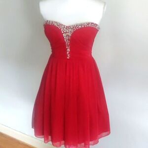 Speechless Strapless Red Dress Size 7